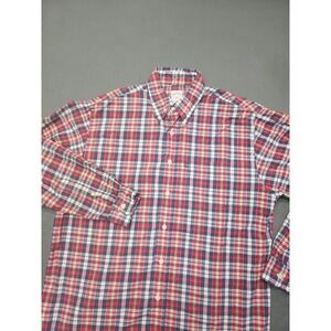 Brooks Brothers 346 "Mens Size Large" Button Down Plaid Shirt Long Sleeve